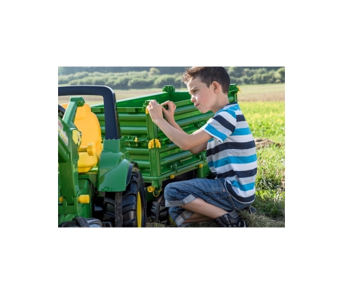Rolly Toys rollyMulti Trailer -  Przyczepa Wywrotka Rolly Multi John Deere 3 osiowa