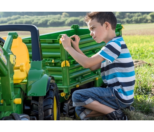 Rolly Toys rollyMulti Trailer -  Przyczepa Wywrotka Rolly Multi John Deere 3 osiowa