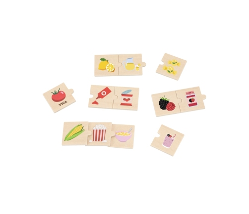 VIGA Zestaw Puzzli Odkrywaj Związki Między Naturą a Jedzeniem