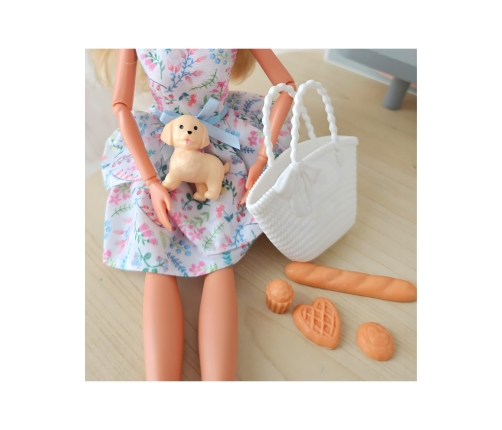 WOOPIE ROYAL Lalka Lily 30 cm Wiosenna Suknia Akcesoria Piesek Piknik