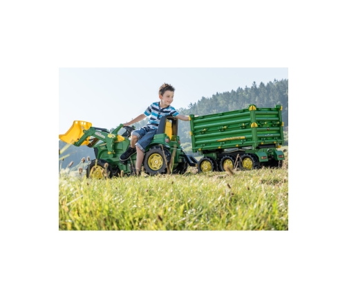 Rolly Toys rollyMulti Trailer -  Przyczepa Wywrotka Rolly Multi John Deere 3 osiowa