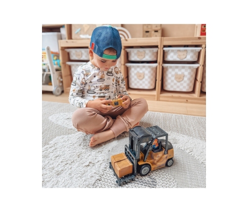 WOOPIE Zdalnie Sterowany Wózek Widłowy 2w1 Dźwig RC - Skala 1:24