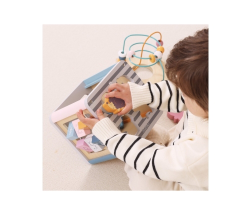 VIGA PolarB Activity Box Drewniane Edukacyjne Centrum Gier 5w1 kostka