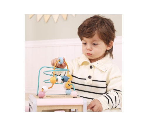 VIGA PolarB Activity Box Drewniane Edukacyjne Centrum Gier 5w1 kostka