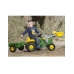 Rolly Toys RollyKid John Deere Traktor na Pedały z Łyżką i Przyczepą - Zielony