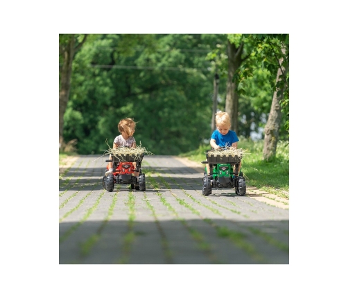 Трактор с педалями с ковшом и прицепом FALK Supercharger