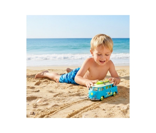 WOOPIE Samochód Bus Surfing Klasyczny Niebieski Ze Światłem I Dźwiękiem Model