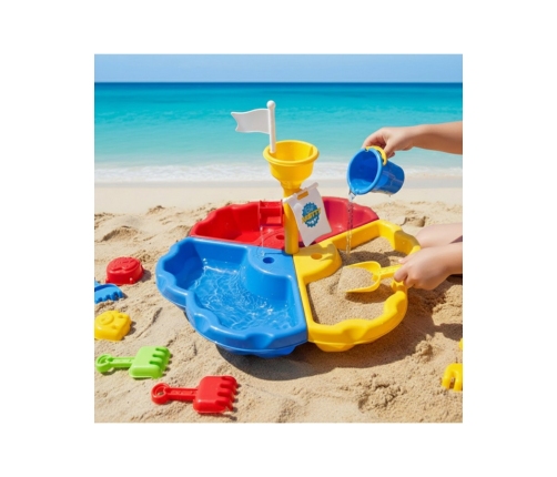 WOOPIE Stolik Wodny Piaskownica 3w1 Statek Piracki 13 el.