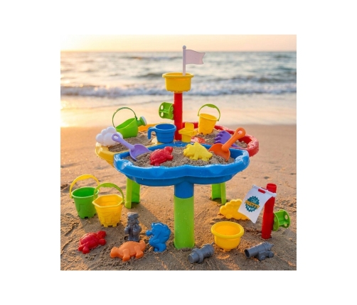 WOOPIE Stolik Wodny Piaskownica 3w1 Statek Piracki 13 el.