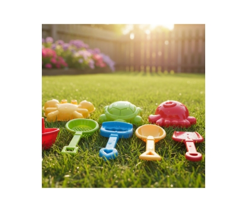 WOOPIE Stolik Wodny 2w1 Piaskownica z Krzesełkiem XL Aquapark 4-Baseny 13 akc.