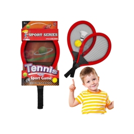 WOOPIE Duże Rakietki do Tenisa Badminton dla Dzieci Zestaw + Piłka Lotka WOOPIE Duże Rakietki do Tenisa Badminton dla Dzieci Zestaw + Piłka Lotka