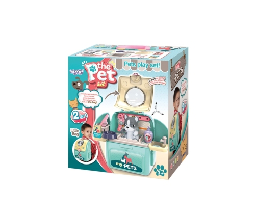 WOOPIE Pies Przenośny Salon Piękoności 2w1 w Plecaku Transporter