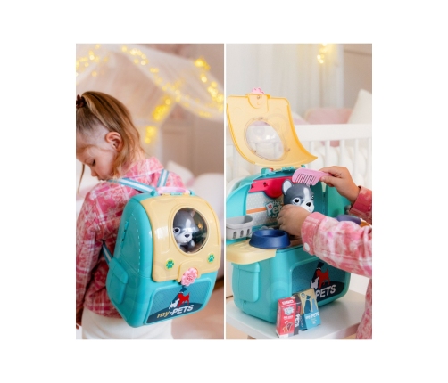 WOOPIE Pies Przenośny Salon Piękoności 2w1 w Plecaku Transporter