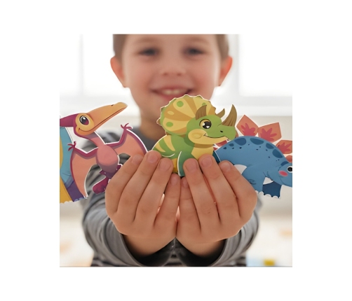 WOOPIE Magnetyczne Klocki Konstrukcyjne 7,5 cm Dino 30 el.