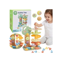 WOOPIE GREEN Drzewko Aktywności Kulodrom Montessori 4w1 FSC