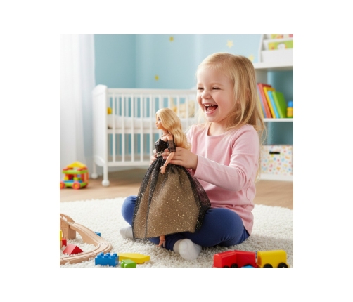 WOOPIE ROYAL Lalka Lily 30 cm Długie Blond Włosy Czarna Suknia Balowa