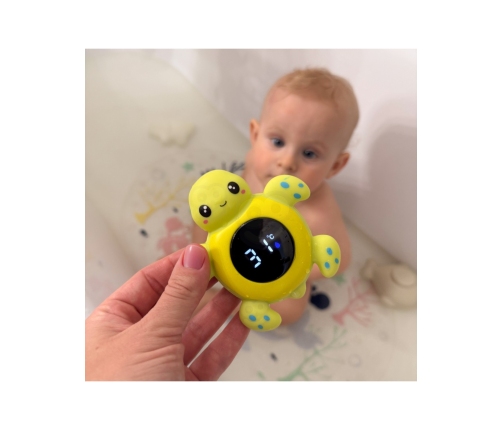 WOOPIE BABY Termometr do Kąpieli 2w1 Mierzenia Temperatury Wody i Pomieszczenia Żółwik