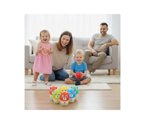 WOOPIE Kręgle Dla Dzieci Kolorowe Misie 3w1