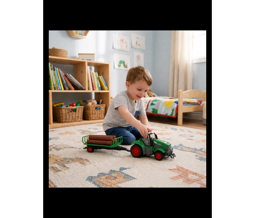 WOOPIE Traktor z Przyczepą na Pilota Sterowany RC - Skala 1:24