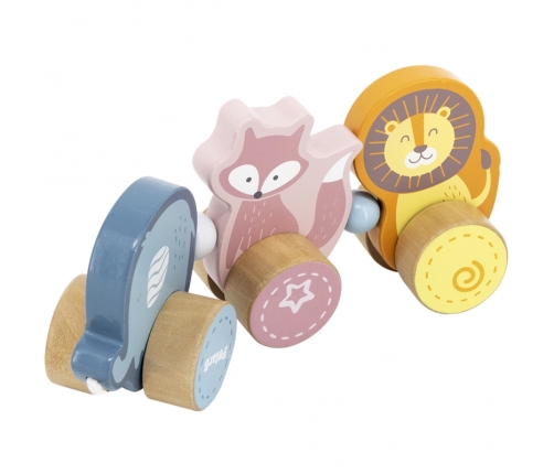 Drewniana zabawka zwierzątka do ciągnięcia Viga Toys Montessori