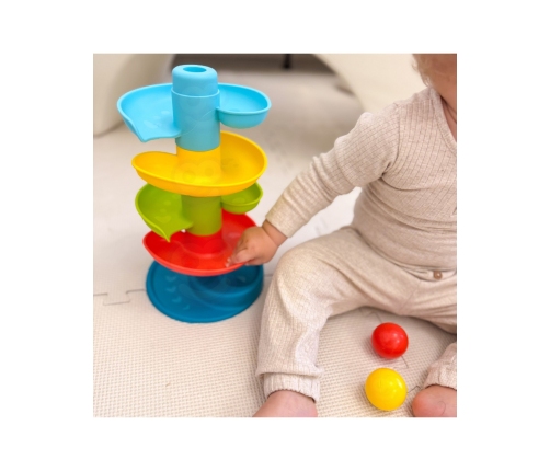 WOOPIE BABY Kulodrom Tor Kulkowy Zestaw Spirala + 3 Kulki