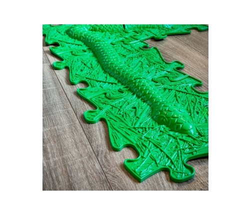 WOOPIE Mata Sensoryczna Ortopedyczna Puzzle Wąż Zielony 6 el.