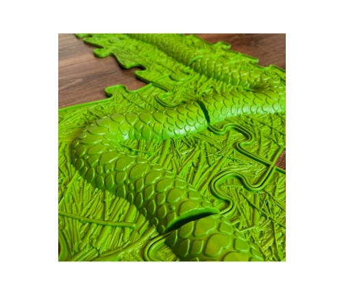WOOPIE Mata Sensoryczna Ortopedyczna Puzzle Wąż Zielony 6 el.