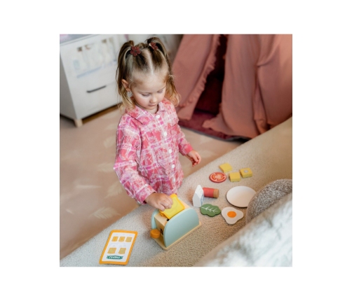 WOOPIE GREEN Drewniany Toster Zestaw Śniadaniowy z Akcesoriami 14 el. FSC