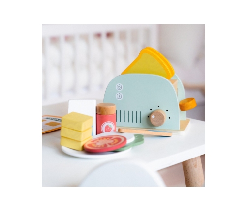 WOOPIE GREEN Drewniany Toster Zestaw Śniadaniowy z Akcesoriami 14 el. FSC