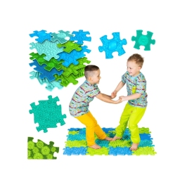 WOOPIE Mata Sensoryczna Ortopedyczna Puzzle 11 el. - Kolor Niebieski/Zielony WOOPIE Mata Sensoryczna Ortopedyczna Puzzle 11 el. - Kolor Niebieski/Zielony