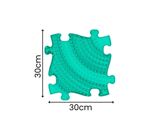 WOOPIE Mata Sensoryczna Ortopedyczna Puzzle 11 el. - Kolor Niebieski/Zielony