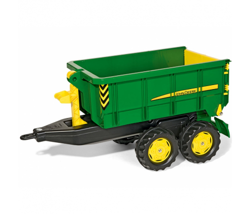 Rolly Toys duża Dwuosiowa Przyczepa John Deere Wywrotka