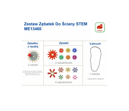 Koła Zębate Zbuduj Własny Mechanizm - Tablica Naukowo-Kreatywna Masterkidz STEM