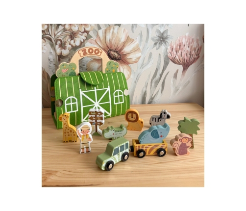 TOOKY TOY Zestaw Mini ZOO Przenośny Zestaw Torba Zwierzęta