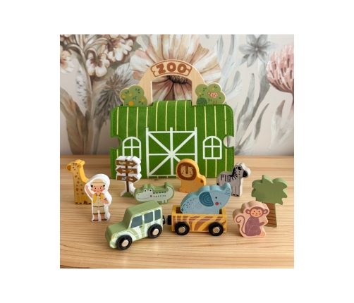 TOOKY TOY Zestaw Mini ZOO Przenośny Zestaw Torba Zwierzęta