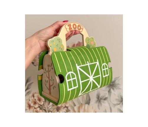 TOOKY TOY Zestaw Mini ZOO Przenośny Zestaw Torba Zwierzęta