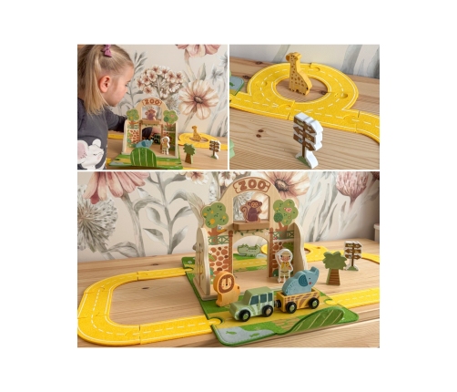 TOOKY TOY Zestaw Mini ZOO Przenośny Zestaw Torba Zwierzęta