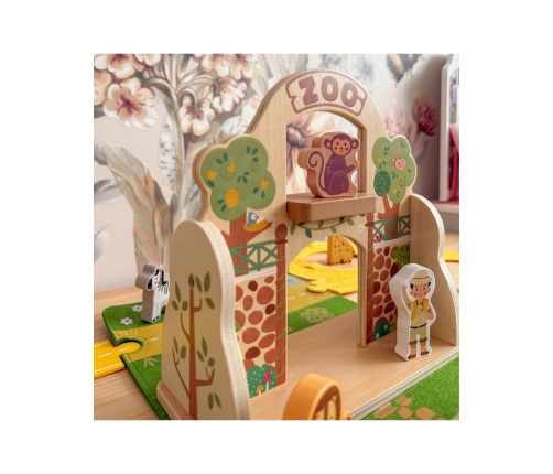 TOOKY TOY Zestaw Mini ZOO Przenośny Zestaw Torba Zwierzęta