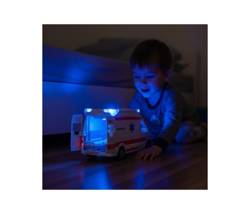 WOOPIE Pogotowie Karetka Ambulans Nosze w Zestawie + Sygnały Dźwiękowe I Świetlne