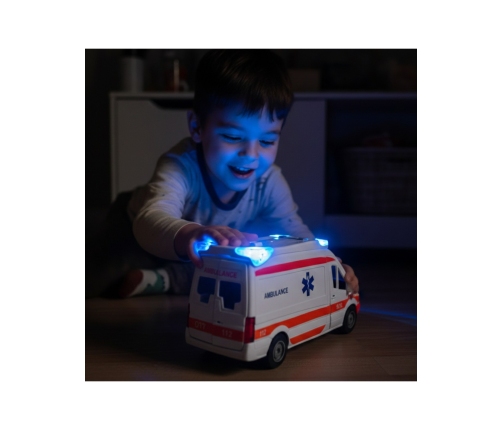 WOOPIE Pogotowie Karetka Ambulans Nosze w Zestawie + Sygnały Dźwiękowe I Świetlne