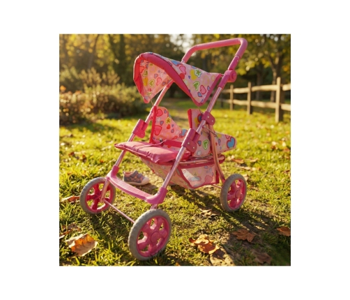 WOOPIE ROYAL Spacerówka Wózek dla Lalek Serca Kolorowe