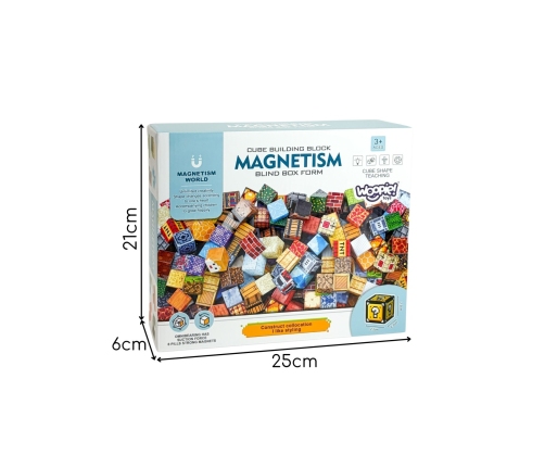 WOOPIE Klocki Magnetyczne Konstrukcyjne Sześciany 3D Zestaw Edukacyjny 63 el.