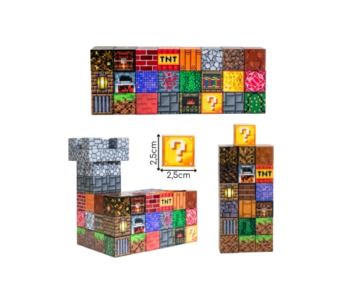 WOOPIE Klocki Magnetyczne Konstrukcyjne Sześciany 3D Zestaw Edukacyjny 63 el.