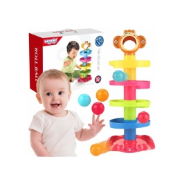 WOOPIE BABY Kulodrom Tor Kulkowy Zestaw Spirala + 3 Kulki