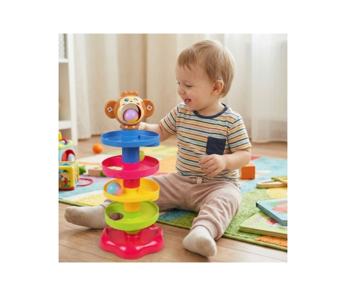 WOOPIE BABY Kulodrom Tor Kulkowy Zestaw Spirala + 3 Kulki