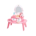 TOOKY TOY Różowa Toaletka Drewniana Do Makijażu z Lustrem