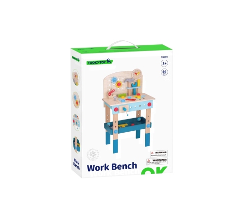 TOOKY TOY Drewniany Stół Do Majsterkowania Warsztat