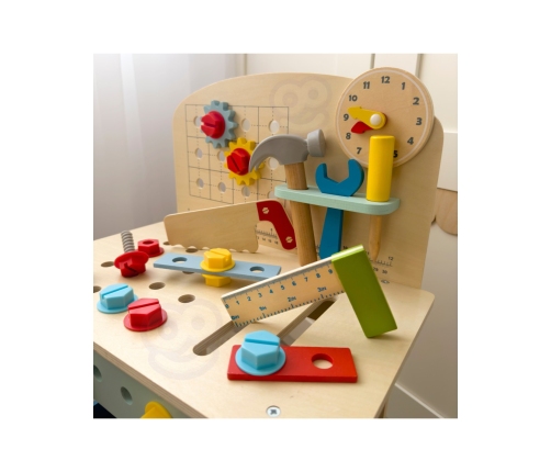TOOKY TOY Drewniany Stół Do Majsterkowania Warsztat