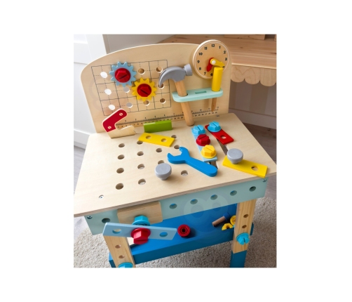 TOOKY TOY Drewniany Stół Do Majsterkowania Warsztat