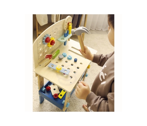 TOOKY TOY Drewniany Stół Do Majsterkowania Warsztat